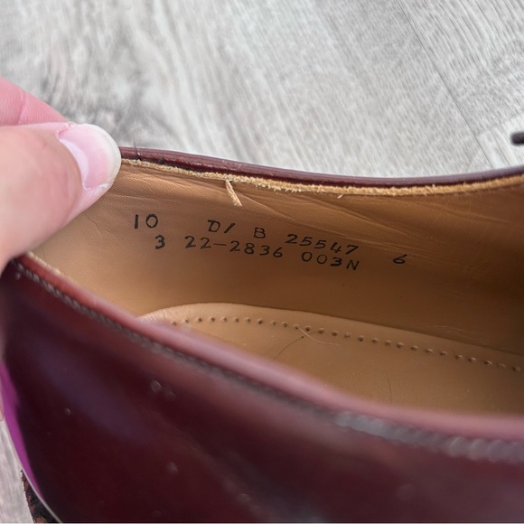 Johnston & Murphy Optima Red Leather Oxfords Dress Shoes Mens Size 10 D Burgundy main image 6
